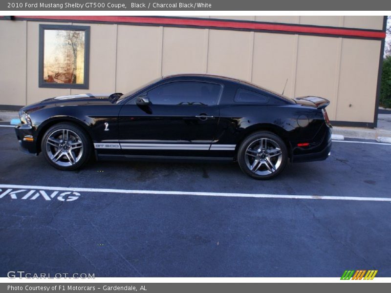 Black / Charcoal Black/White 2010 Ford Mustang Shelby GT500 Coupe