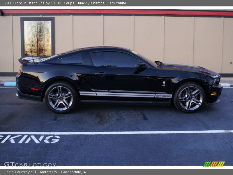 Black / Charcoal Black/White 2010 Ford Mustang Shelby GT500 Coupe