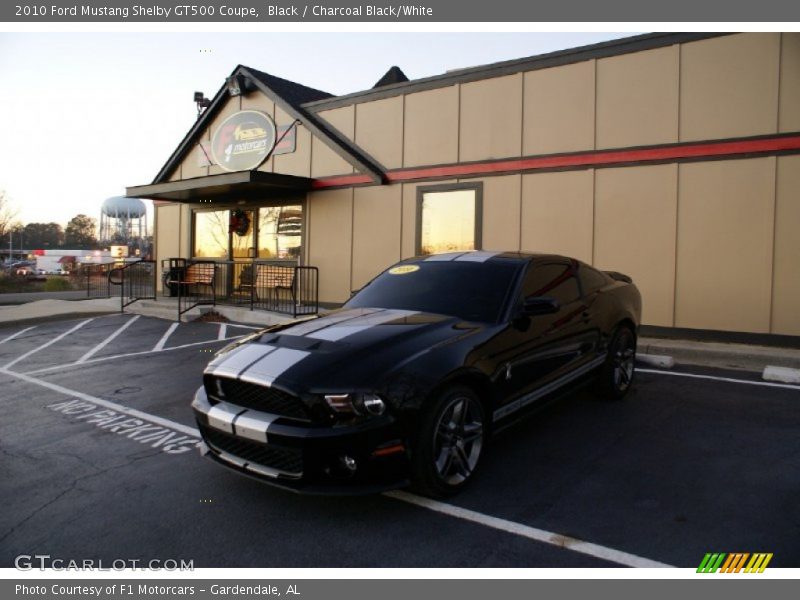 Black / Charcoal Black/White 2010 Ford Mustang Shelby GT500 Coupe