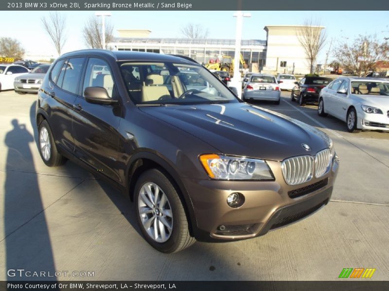 Sparkling Bronze Metallic / Sand Beige 2013 BMW X3 xDrive 28i