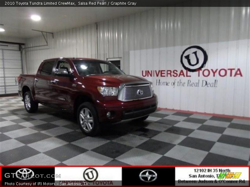 Salsa Red Pearl / Graphite Gray 2010 Toyota Tundra Limited CrewMax