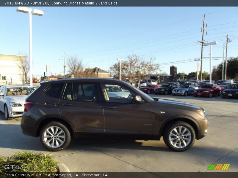 Sparkling Bronze Metallic / Sand Beige 2013 BMW X3 xDrive 28i