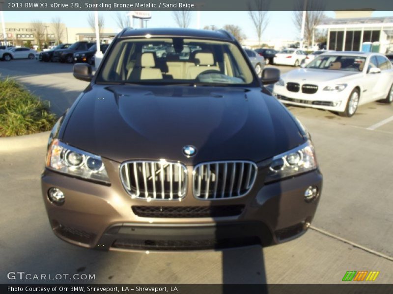 Sparkling Bronze Metallic / Sand Beige 2013 BMW X3 xDrive 28i
