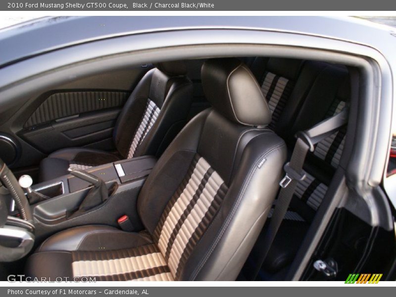 Black / Charcoal Black/White 2010 Ford Mustang Shelby GT500 Coupe