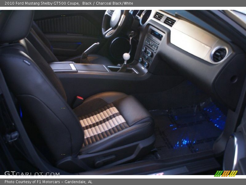 Black / Charcoal Black/White 2010 Ford Mustang Shelby GT500 Coupe