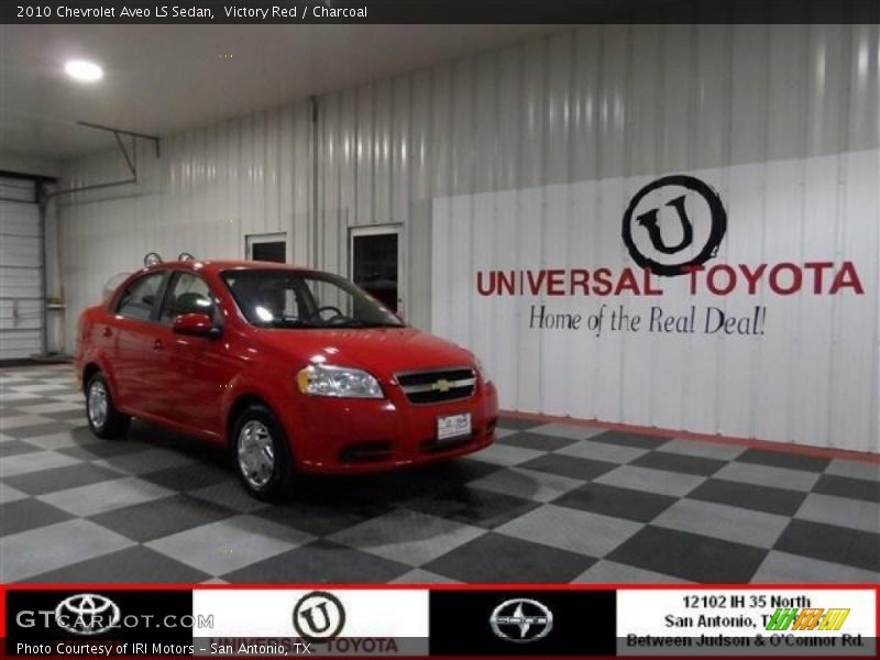 Victory Red / Charcoal 2010 Chevrolet Aveo LS Sedan