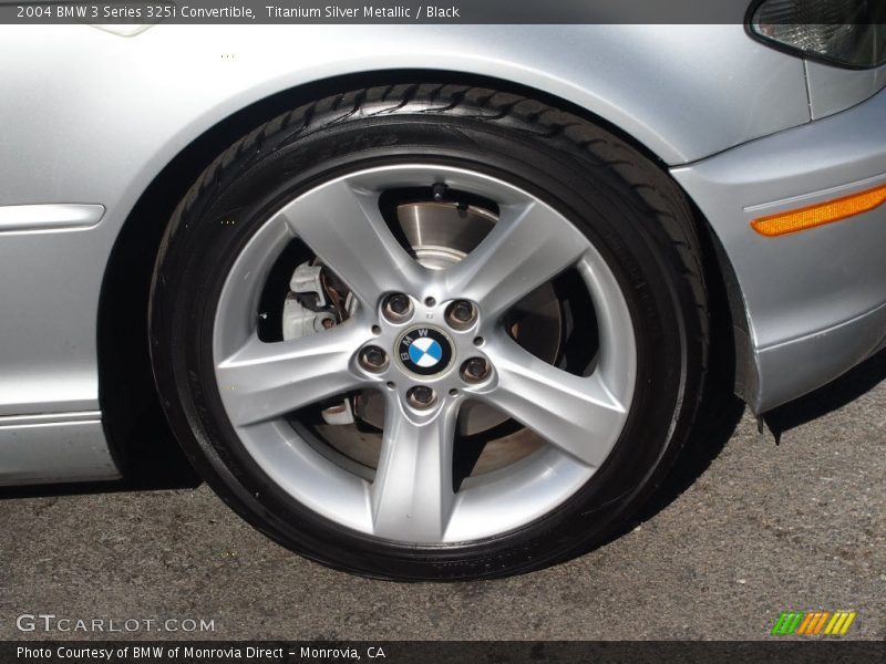 Titanium Silver Metallic / Black 2004 BMW 3 Series 325i Convertible