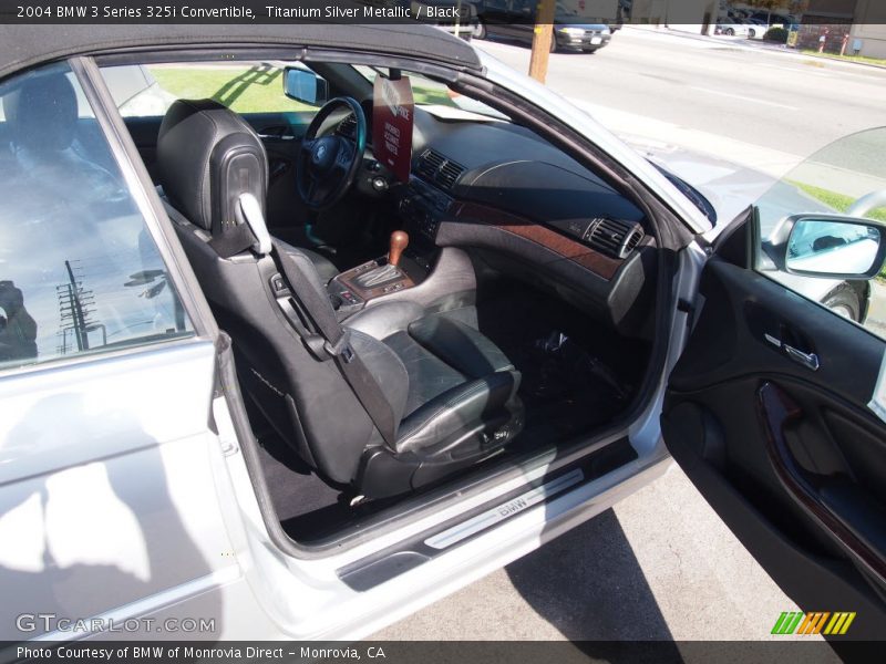 Titanium Silver Metallic / Black 2004 BMW 3 Series 325i Convertible