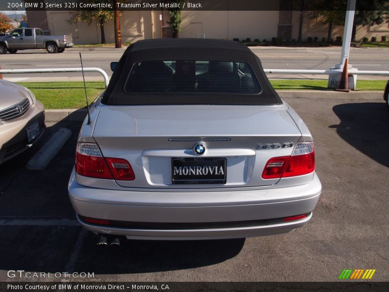 Titanium Silver Metallic / Black 2004 BMW 3 Series 325i Convertible