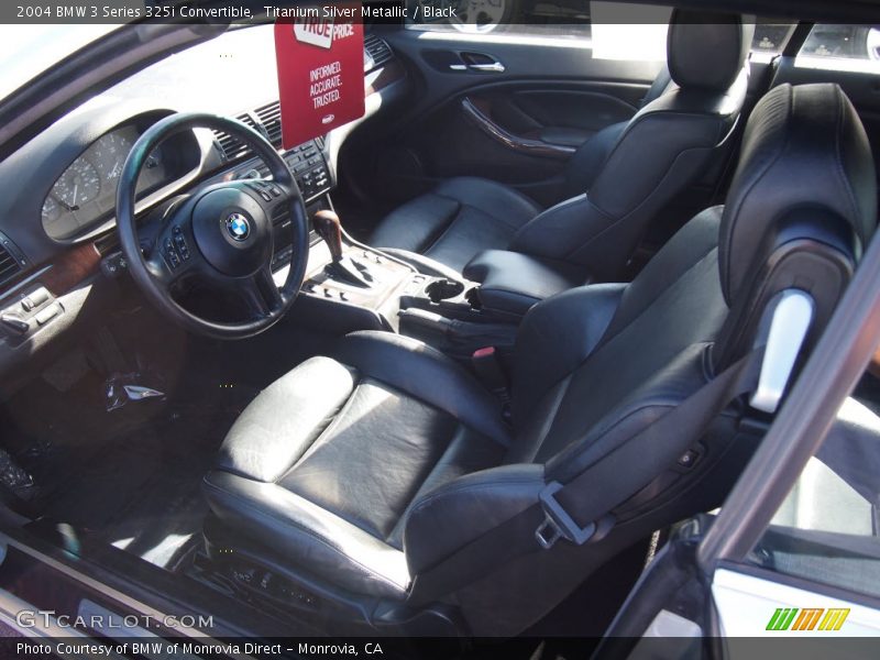 Titanium Silver Metallic / Black 2004 BMW 3 Series 325i Convertible