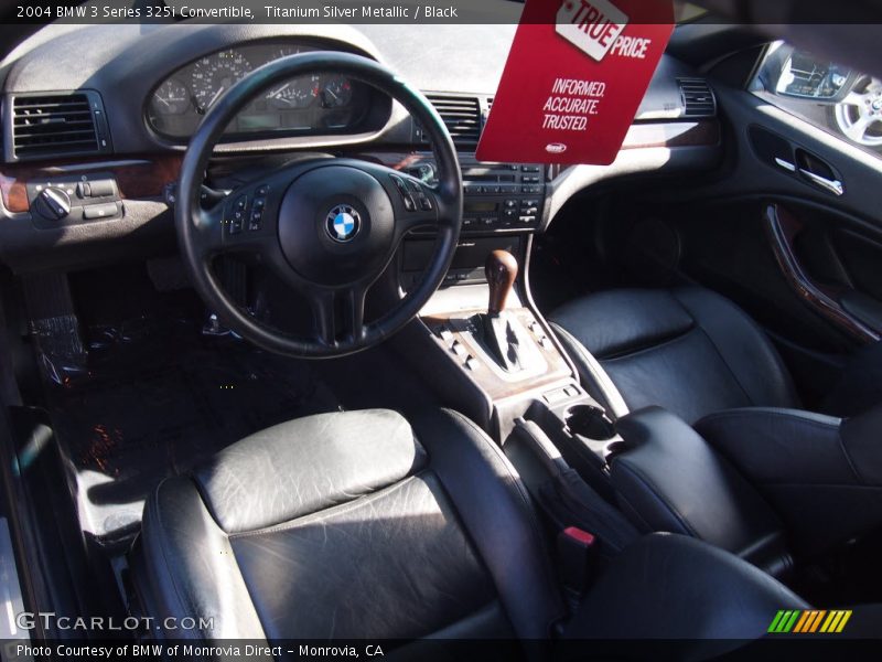 Titanium Silver Metallic / Black 2004 BMW 3 Series 325i Convertible