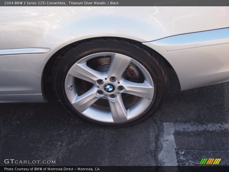 Titanium Silver Metallic / Black 2004 BMW 3 Series 325i Convertible