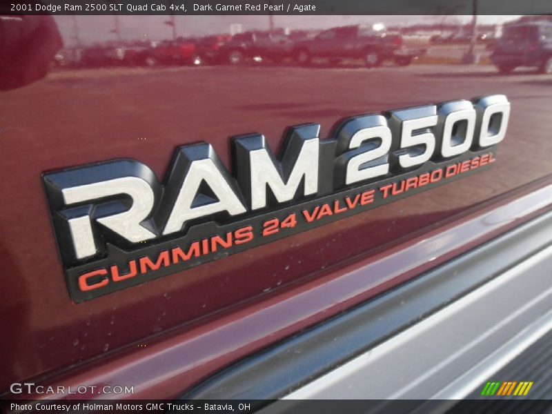 Dark Garnet Red Pearl / Agate 2001 Dodge Ram 2500 SLT Quad Cab 4x4