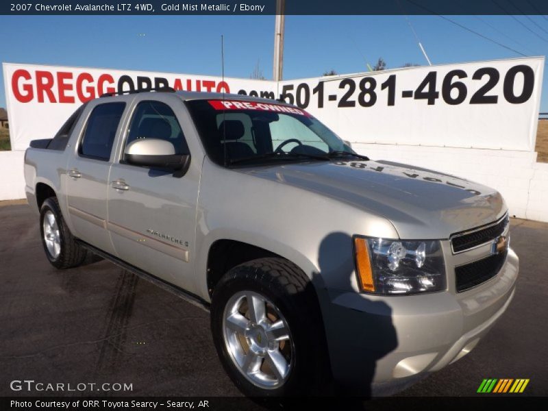 Gold Mist Metallic / Ebony 2007 Chevrolet Avalanche LTZ 4WD