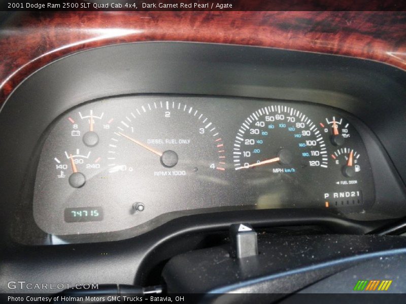  2001 Ram 2500 SLT Quad Cab 4x4 SLT Quad Cab 4x4 Gauges