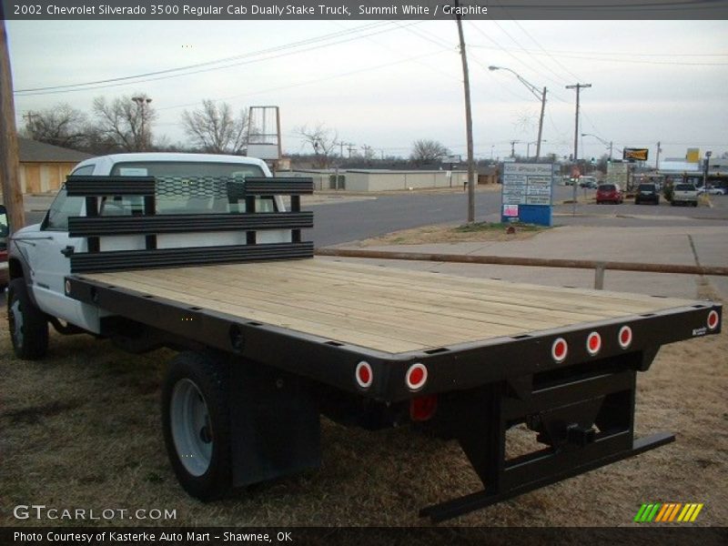 Summit White / Graphite 2002 Chevrolet Silverado 3500 Regular Cab Dually Stake Truck