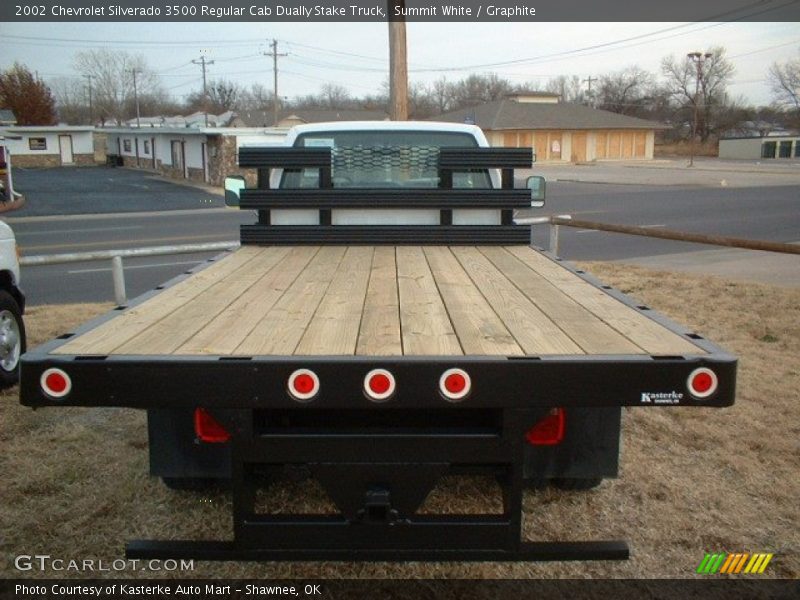 Summit White / Graphite 2002 Chevrolet Silverado 3500 Regular Cab Dually Stake Truck
