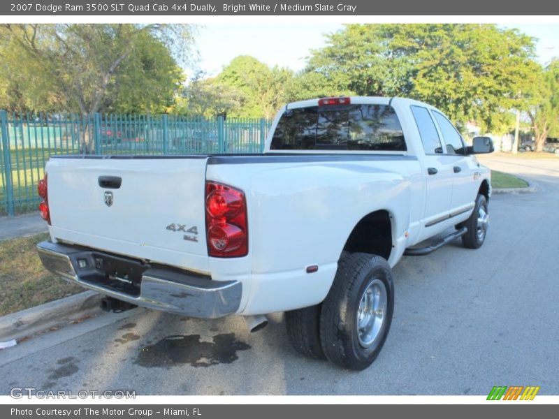 Bright White / Medium Slate Gray 2007 Dodge Ram 3500 SLT Quad Cab 4x4 Dually