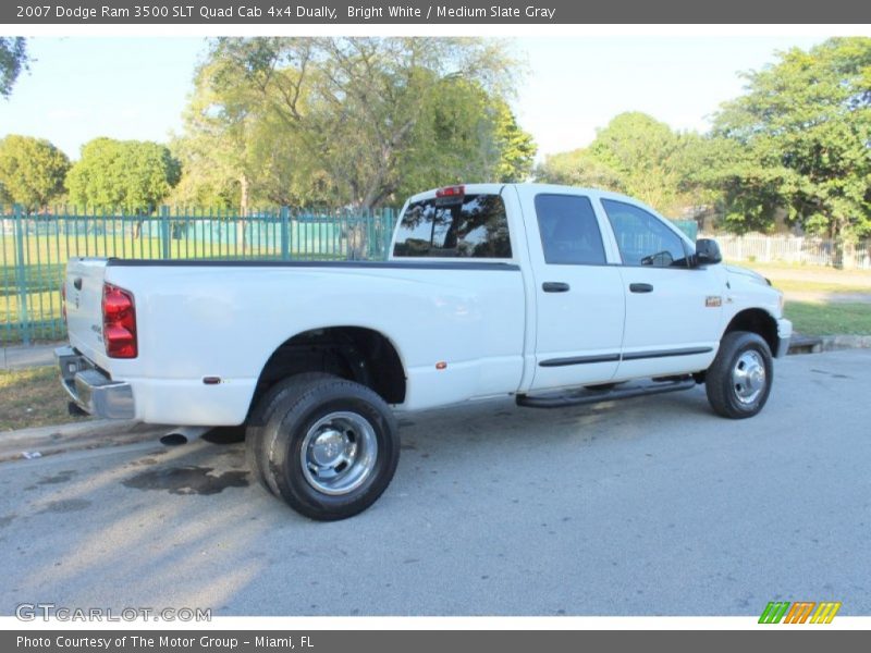 Bright White / Medium Slate Gray 2007 Dodge Ram 3500 SLT Quad Cab 4x4 Dually
