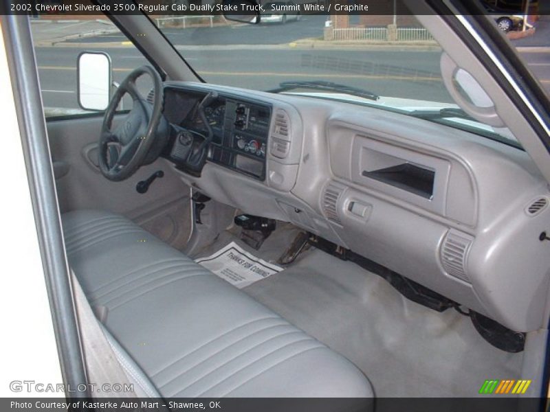 Summit White / Graphite 2002 Chevrolet Silverado 3500 Regular Cab Dually Stake Truck