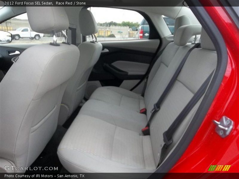 Race Red / Stone 2012 Ford Focus SEL Sedan