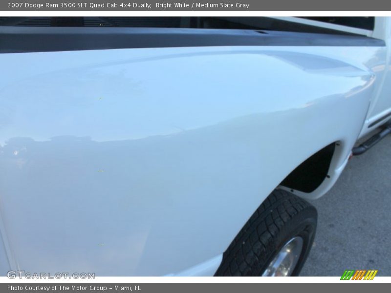 Bright White / Medium Slate Gray 2007 Dodge Ram 3500 SLT Quad Cab 4x4 Dually