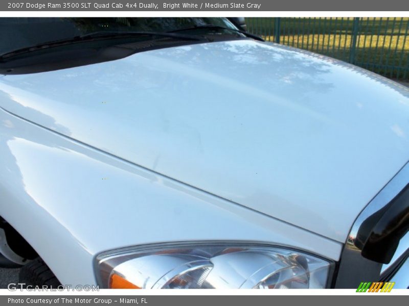 Bright White / Medium Slate Gray 2007 Dodge Ram 3500 SLT Quad Cab 4x4 Dually