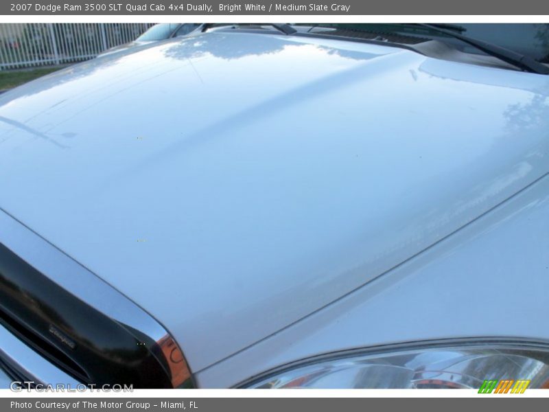 Bright White / Medium Slate Gray 2007 Dodge Ram 3500 SLT Quad Cab 4x4 Dually