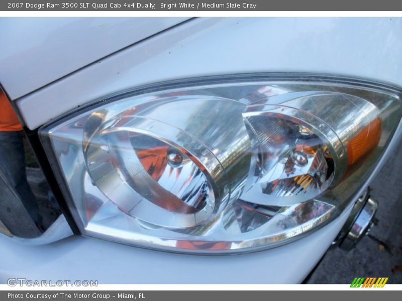 Bright White / Medium Slate Gray 2007 Dodge Ram 3500 SLT Quad Cab 4x4 Dually