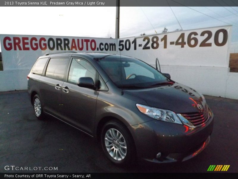 Predawn Gray Mica / Light Gray 2013 Toyota Sienna XLE