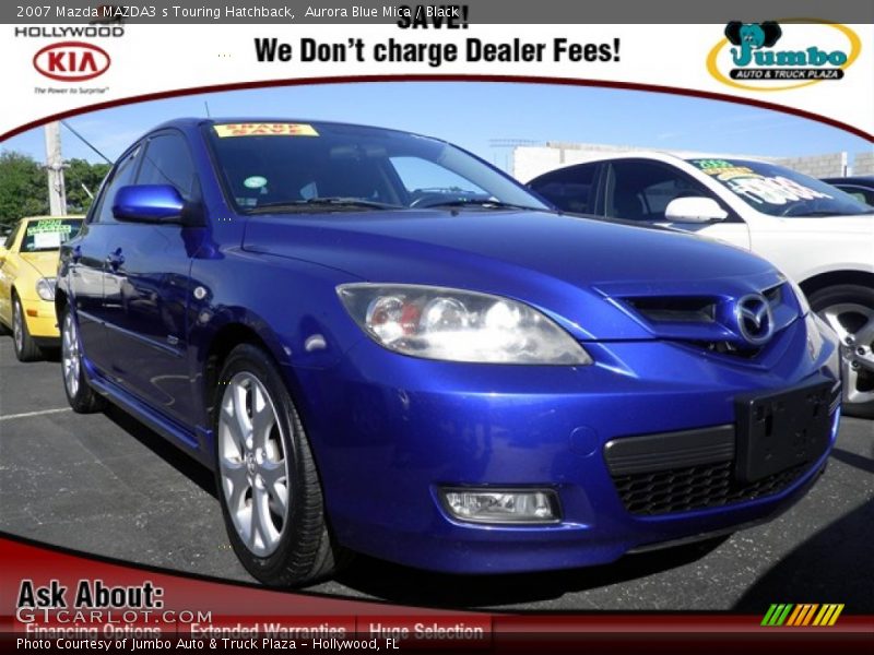 Aurora Blue Mica / Black 2007 Mazda MAZDA3 s Touring Hatchback