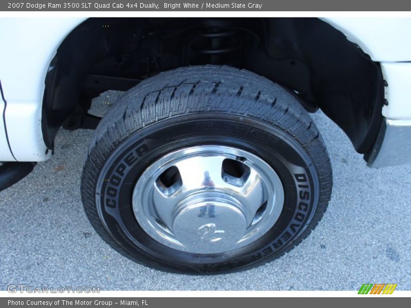 Bright White / Medium Slate Gray 2007 Dodge Ram 3500 SLT Quad Cab 4x4 Dually