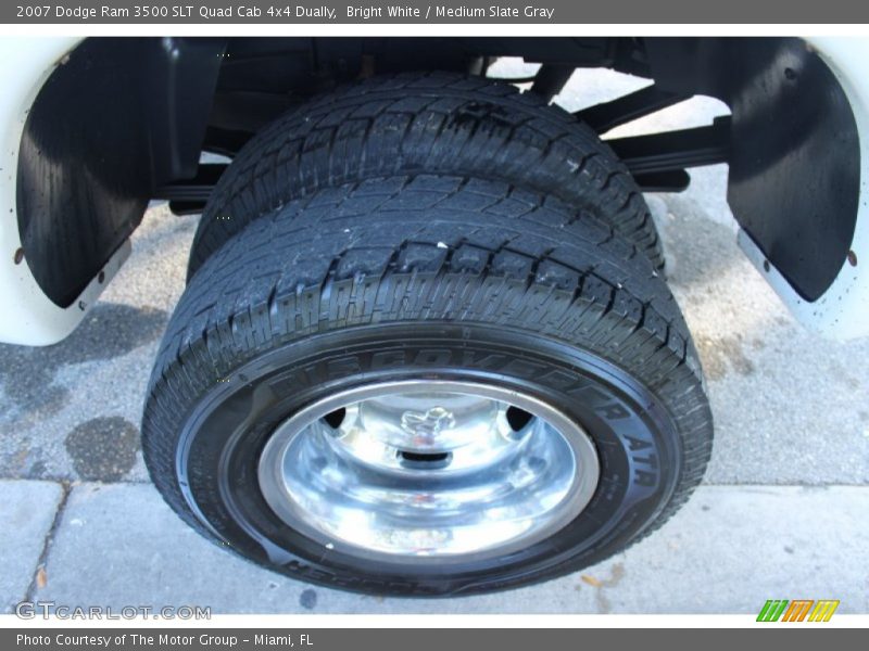 Bright White / Medium Slate Gray 2007 Dodge Ram 3500 SLT Quad Cab 4x4 Dually