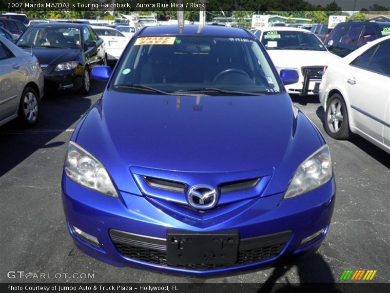 Aurora Blue Mica / Black 2007 Mazda MAZDA3 s Touring Hatchback