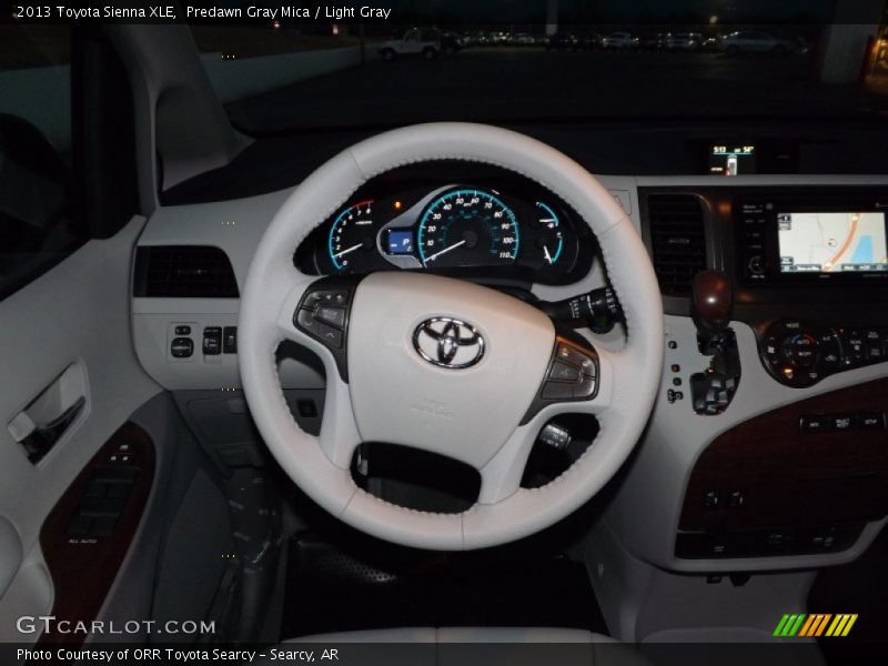 Predawn Gray Mica / Light Gray 2013 Toyota Sienna XLE