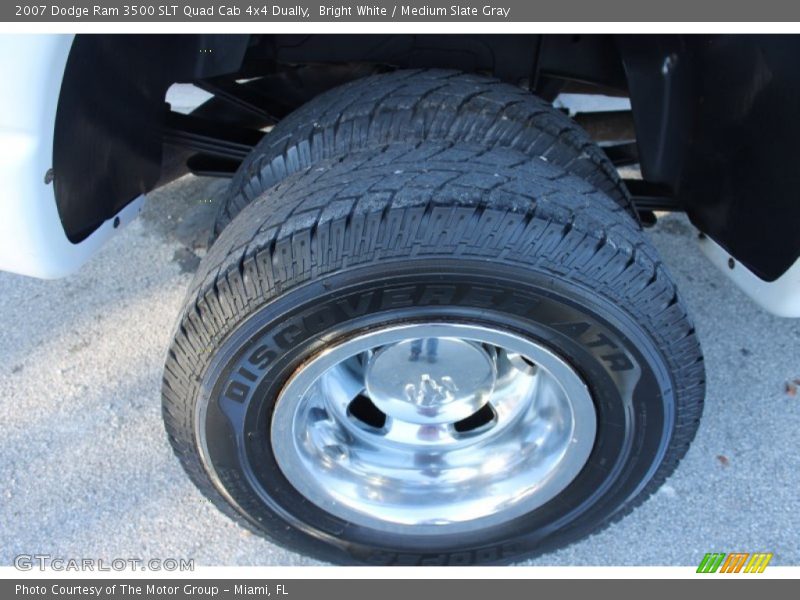 Bright White / Medium Slate Gray 2007 Dodge Ram 3500 SLT Quad Cab 4x4 Dually