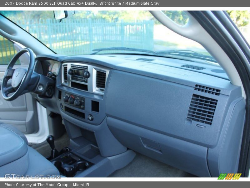 Bright White / Medium Slate Gray 2007 Dodge Ram 3500 SLT Quad Cab 4x4 Dually