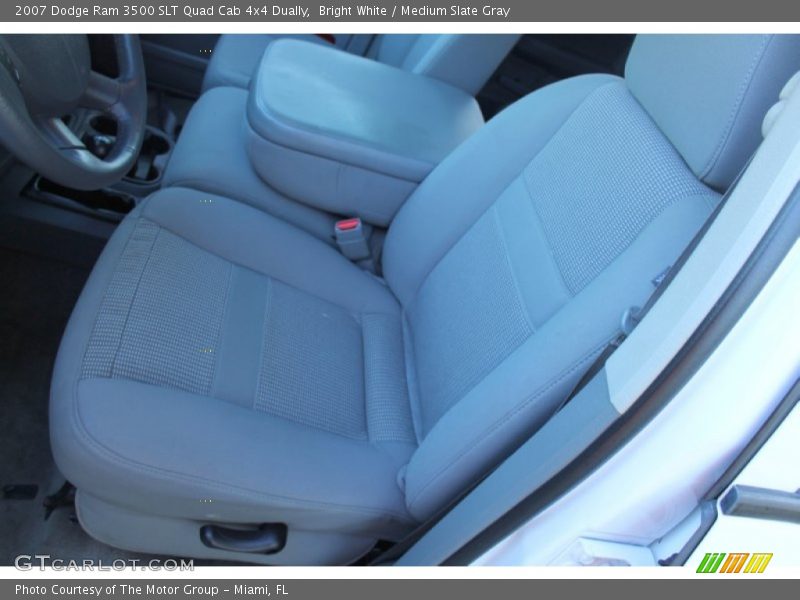 Bright White / Medium Slate Gray 2007 Dodge Ram 3500 SLT Quad Cab 4x4 Dually
