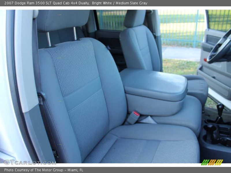 Bright White / Medium Slate Gray 2007 Dodge Ram 3500 SLT Quad Cab 4x4 Dually