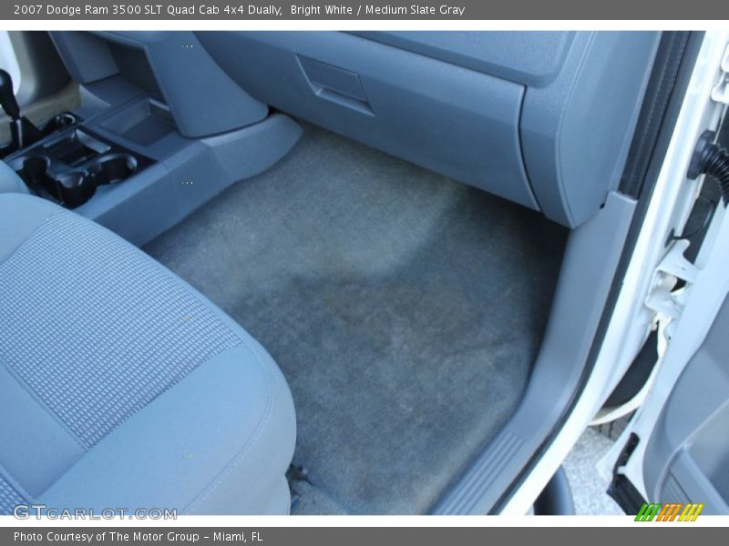 Bright White / Medium Slate Gray 2007 Dodge Ram 3500 SLT Quad Cab 4x4 Dually