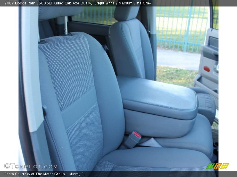 Bright White / Medium Slate Gray 2007 Dodge Ram 3500 SLT Quad Cab 4x4 Dually