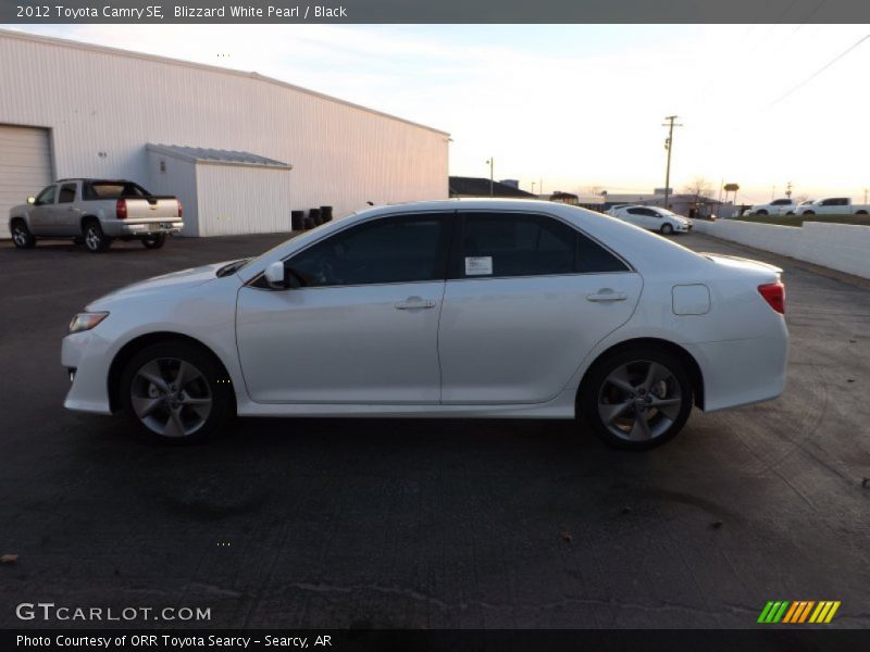 Blizzard White Pearl / Black 2012 Toyota Camry SE