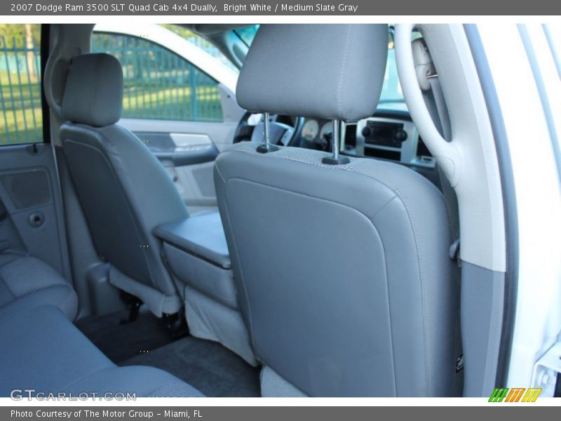 Bright White / Medium Slate Gray 2007 Dodge Ram 3500 SLT Quad Cab 4x4 Dually