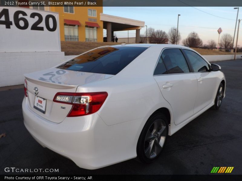 Blizzard White Pearl / Black 2012 Toyota Camry SE