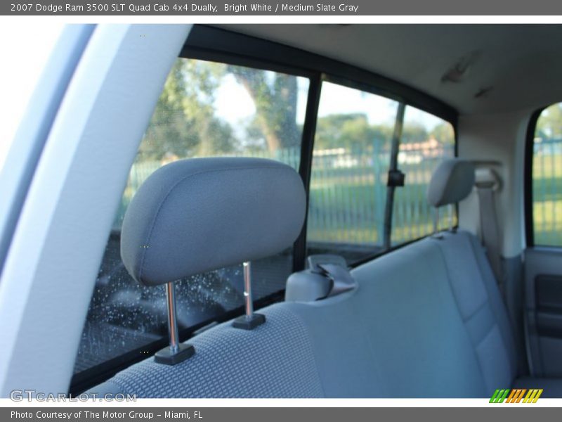 Bright White / Medium Slate Gray 2007 Dodge Ram 3500 SLT Quad Cab 4x4 Dually