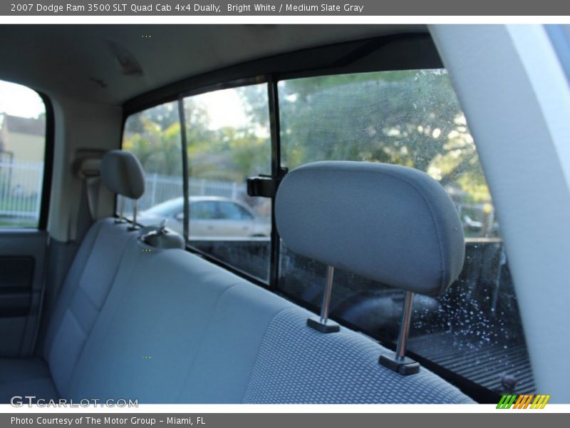 Bright White / Medium Slate Gray 2007 Dodge Ram 3500 SLT Quad Cab 4x4 Dually
