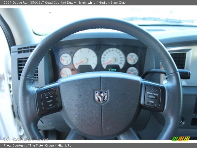 Bright White / Medium Slate Gray 2007 Dodge Ram 3500 SLT Quad Cab 4x4 Dually