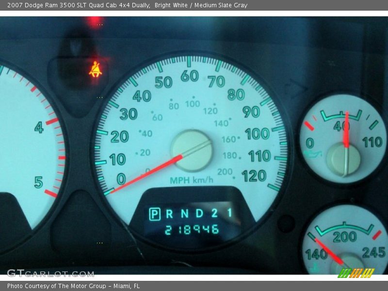 Bright White / Medium Slate Gray 2007 Dodge Ram 3500 SLT Quad Cab 4x4 Dually