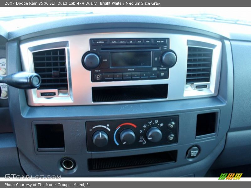Bright White / Medium Slate Gray 2007 Dodge Ram 3500 SLT Quad Cab 4x4 Dually