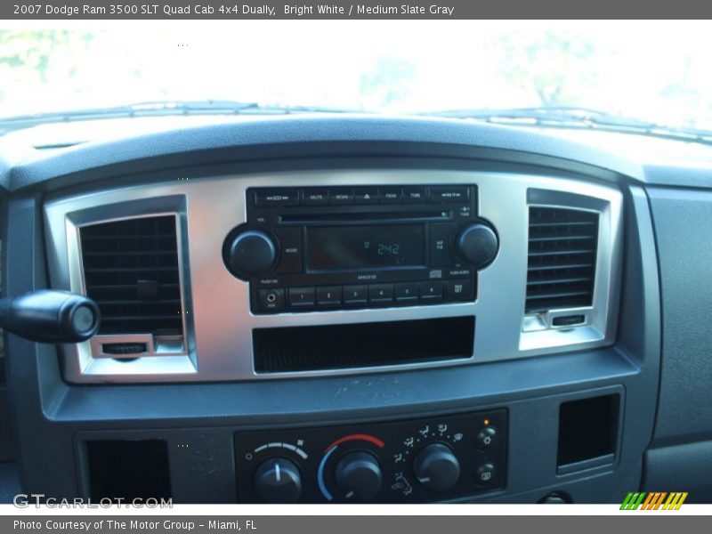Bright White / Medium Slate Gray 2007 Dodge Ram 3500 SLT Quad Cab 4x4 Dually